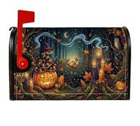 Citrouilles Couvertures magnétiques de boîte aux lettres - Bougies rustiques fantaisie en forme de serpent - Pour Halloween - Orange - Pour décoration de pelouse - 53,3 x 64,9 cm