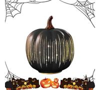 Citrouilles de nuit étoilée, citrouilles lumineuses de nuit étoilée avec minuterie, citrouille en résine scintillante, décoration d'Halloween pour la maison, la chambre à coucher, le couloir