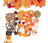 Citrouilles Décoration - 166/180 Pièces Ensembles Décorations Fête de Thanksgiving Récolte Automne - Décoration de la Maison Fêtes Boulangerie Guirlandes Noël Mariage Bureau Magasins