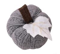 Citrouilles élégantes en laine douce, idéales pour la décoration intérieure et les célébrations saisonnières (gris)