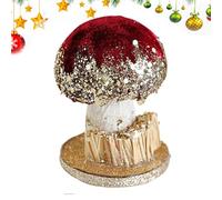 Citrouilles en velours, citrouilles en velours pour la décoration | Petit décor rétro de champignons de citrouilles d’automne avec des paillettes - Décorations de table de Noël, ornement d’arbre de No