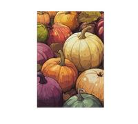 Citrouilles Fruits Automne Halloween Maison Jardin Drapeaux Double Face Petites Bannières de Décoration Saisonnière pour Pelouse Ferme Terres Agricoles 71,1 x 101,6 cm