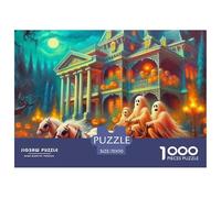 Citrouilles géantes 1000pcs Cadeau pour Adultes Carrosse avec Figurines près du Manoir hanté Jeu éducatif, défi et activité stimulante 70x50 cm/1000pcs