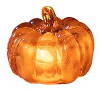 Citrouilles Lumineuses, Petites citrouilles LED d'automne, Ornements en Plastique pour Bureau, Table, Jardin, décorations intérieures et extérieures, dorées