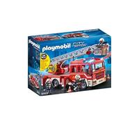 Playmobil 9463 Camion de Pompiers avec échelle pivotante - City Action - avec Trois Personnages, Un véhicule avec échelle télescopique, Module Lumineux et sonore - Intervention de Secours - Dès 4 Ans