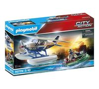 Playmobil Hydravion 70779 - Police et bandit - City Action - Bateau gonflable, 33 pièces