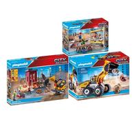 City Action Lot de 3 Articles Mini-pelleteuse + Chargeuse + Ouvriers