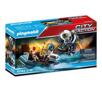 Playmobil 70782 Policier avec réacteur dorsal et canoë