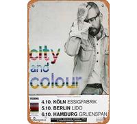 City And Color - Little Hell, Tour 2011 - Konzertplakat - Plaque en métal - 20,3 x 30,5 cm - Décoration murale vintage rétro