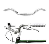 City-Bike Guidon de vélo 25,4 mm ergonomique pour vélo femme et homme Guidon de vélo argenté en aluminium rétro pour homme et femme Cruiser Beachcruiser Large