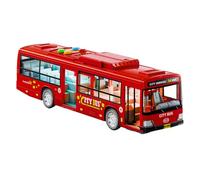 City Bus Toy - Véhicule à batterie, Bus de diligence de grande ville | Jouet modèle de voiture de transport en commun éducatif pour les filles garçons, grand ensemble de jeux de bus urbain pour le cad