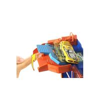 Hot Wheels Coffret Garage City Downtown, 1 voiture, pour 4 véhicules, compatible Circuits City