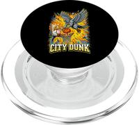 City Dunk Pigeon Basketball Slam Funny Bird PopSockets PopGrip pour MagSafe