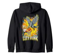 City Dunk Pigeon Basketball Slam Funny Bird Sweat à Capuche