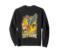 City Dunk Pigeon Basketball Slam Funny Bird Sweatshirt