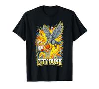 City Dunk Pigeon Basketball Slam Funny Bird T-Shirt
