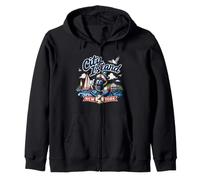City Island NY Mignon Bateau Nautique Ancre côtière Sweat à Capuche