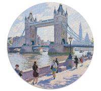 City, Jeu De Puzzle Rond 1000 Pièces, Activité Amusante Et Éducative, Idéal pour Cadeau Ou Exposition, Adapté Dès 14 Ans, 1000pcs (67.5x67.5cm)