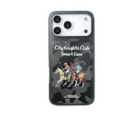 City Knights Club Étui de protection magnétique en cuir PC pour iPhone 17 Air 16 Pro Max Marque Polo PU Top Antichoc Retour TPU Cover (pour iPhone 17) Noir