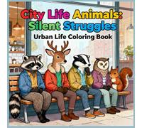 City Life Animals: Silent Struggles: Urban Life Coloring Book for Adults and Teens, Emotional Trauma Art Therapy, Stress Relief Animal Coloring, ... Animal Designs, Anxiety Relief Coloring Book