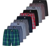 City Life Boxershorts, 10er Pack Boxer, Multicolore (Classic Multicolour 2 C-10-2), Large, Lot de 10