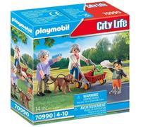 Playmobil Set 70990 – Grands-Parents avec Petit-Fils, 3 personnages, chien – City Life