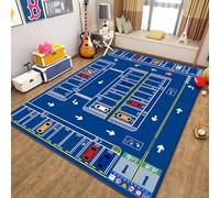 City Life Tapis de jeu pour enfants - Grand tapis de voiture éducatif pour chambre de bébé et salle de jeux