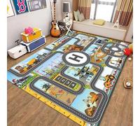 City Life Tapis de jeu pour enfants - Grand tapis de voiture éducatif pour chambre de bébé et salle de jeux