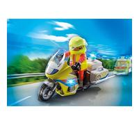 Playmobil 71205 Urgentiste avec Moto et Effet Lumineux - City Life - avec Un Personnage, des équipements de Soins - Les Secours - Ville & Métiers - Dès 4 Ans
