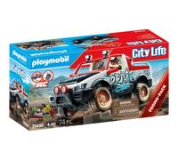 Playmobil 71430 Voiture de Rallye, Pick-up Tout-Terrain pour des Aventures sur Pistes, avec essieu Mobile et Rampe d'accès Extensible, Univers des véhicules pour Enfants dès 4 Ans