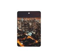 City Lights Lot de 6 désodorisants de voiture amusants à suspendre pour voiture - Mignon - Longue durée - Parfumé - Décoration à suspendre - Cadeau - Accessoires de décoration d'intérieur pour homme