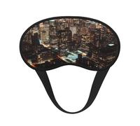 City Lights Masque de sommeil doux et confortable avec sangle réglable occultante pour femmes, filles, hommes, voyage, yoga, sieste, travail