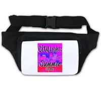 City Lights Summer Nights Sac banane style hipster années 80 Blanc