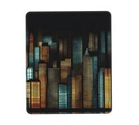 City Lights Tapis de souris multicolore en caoutchouc épais 21,1 x 26,2 cm pour bureau, jeux, étude et bureau