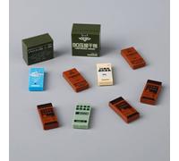 City Moc-Décennie S De Construction Imprimés,Accessoires Alisens,Pizza,Rations,Fruits De Mer,Pâtisseries,Clics,Menu,Carreaux De Sol En Bois,Console De Jeu,Jouets - Type B4-64-1