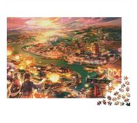 City Night Puzzles 1000 Piece Recyclable Matériau Aerial View Puzzle for Adultees Idée de Cadeau Parfaite Amusant Famille Temps de Jeu Activité 38x26cm/1000pcs