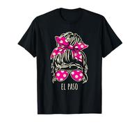 City of El Paso Lunettes de soleil en forme de chignon T-Shirt