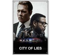City of Lies (2018) Plaque en métal vintage rétro 20,3 x 30,5 cm