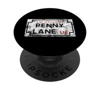 City of Liverpool Penny Lane L18 Plaque de Rue Vieilli PopSockets PopGrip Adhésif