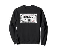 City of Liverpool Penny Lane L18 Plaque de Rue Vieilli Sweatshirt