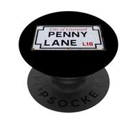 City of Liverpool Penny Lane L18 Plaque de Rue vieillie PopSockets PopGrip Adhésif