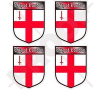 City of London-Ville DE Londres Angleterre Britanique Écusson Grande-Bretagne Royaume-Uni, 50mm Vinyle Autocollants x4 Stickers