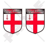 City of London-Ville DE Londres Angleterre Britanique Écusson Grande-Bretagne Royaume-Uni, 75mm Vinyle Autocollants, x2 Stickers