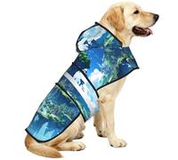 City Of Sky Manteau de pluie imperméable pour chiens de petite, moyenne et grande taille avec bandes réfléchissantes et sangle ventrale réglable