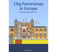 City Panoramas In Europe Coloring Book For Kids 3 & 4