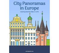 City Panoramas In Europe Coloring Book For Kids 4, 5 & 6