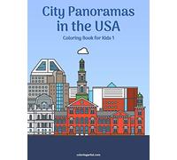 City Panoramas In The Usa Coloring Book For Kids 1