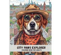 City Paws Explorer: Artistic Adult Coloring Pages of Traveling Dogs Discovering Cities Around the World