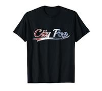 City Pop 1980s J-Pop Music Red White Blue Patriotic T-Shirt