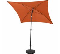 CITY Push Parasol à Mât Central 180x180 cm Terracotta Armature en Acier